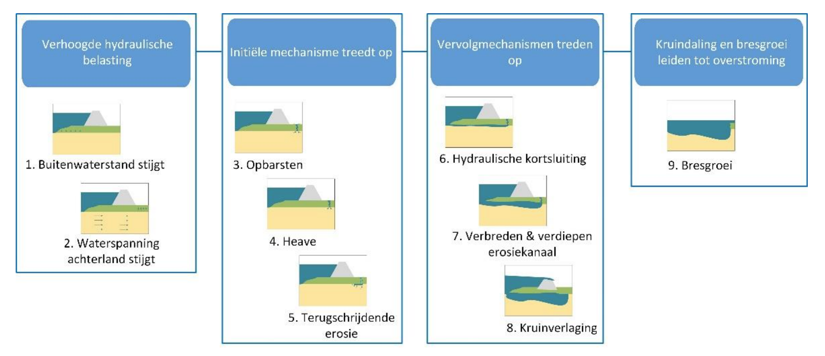 Veelvoorkomend faalpad voor het faalmechanisme piping.